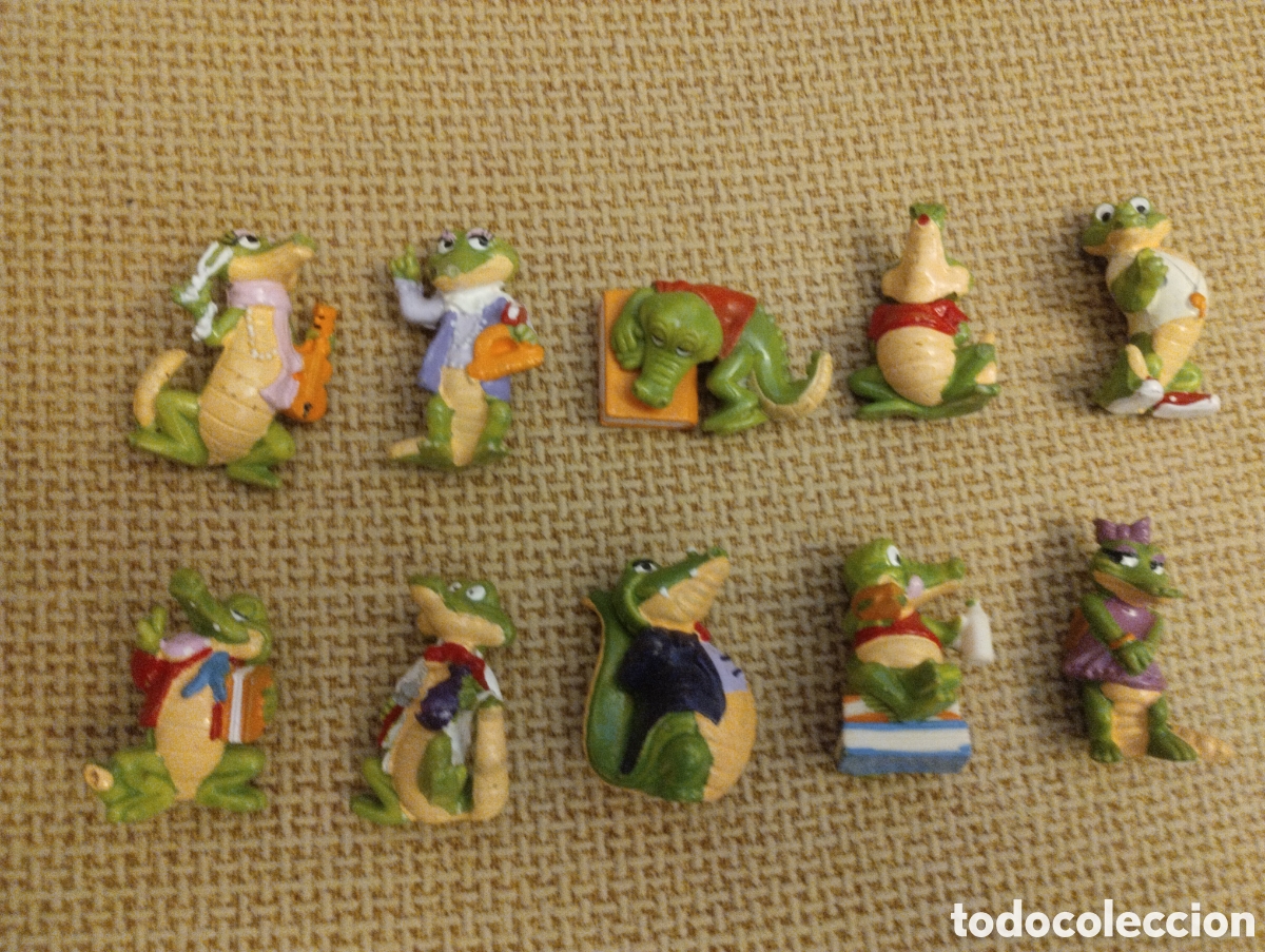 Figuras de Goma y PVC: Lote de figuritas Kinder Cocodrilos