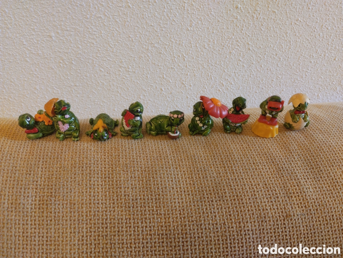 Figuras de Goma Kinder: Lote mu&ntilde;equitos Kinder Tortugas