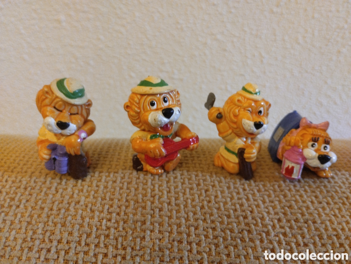 Figuras de goma Kinder: Lote de mu&ntilde;equitos Kinder leones - Foto 4