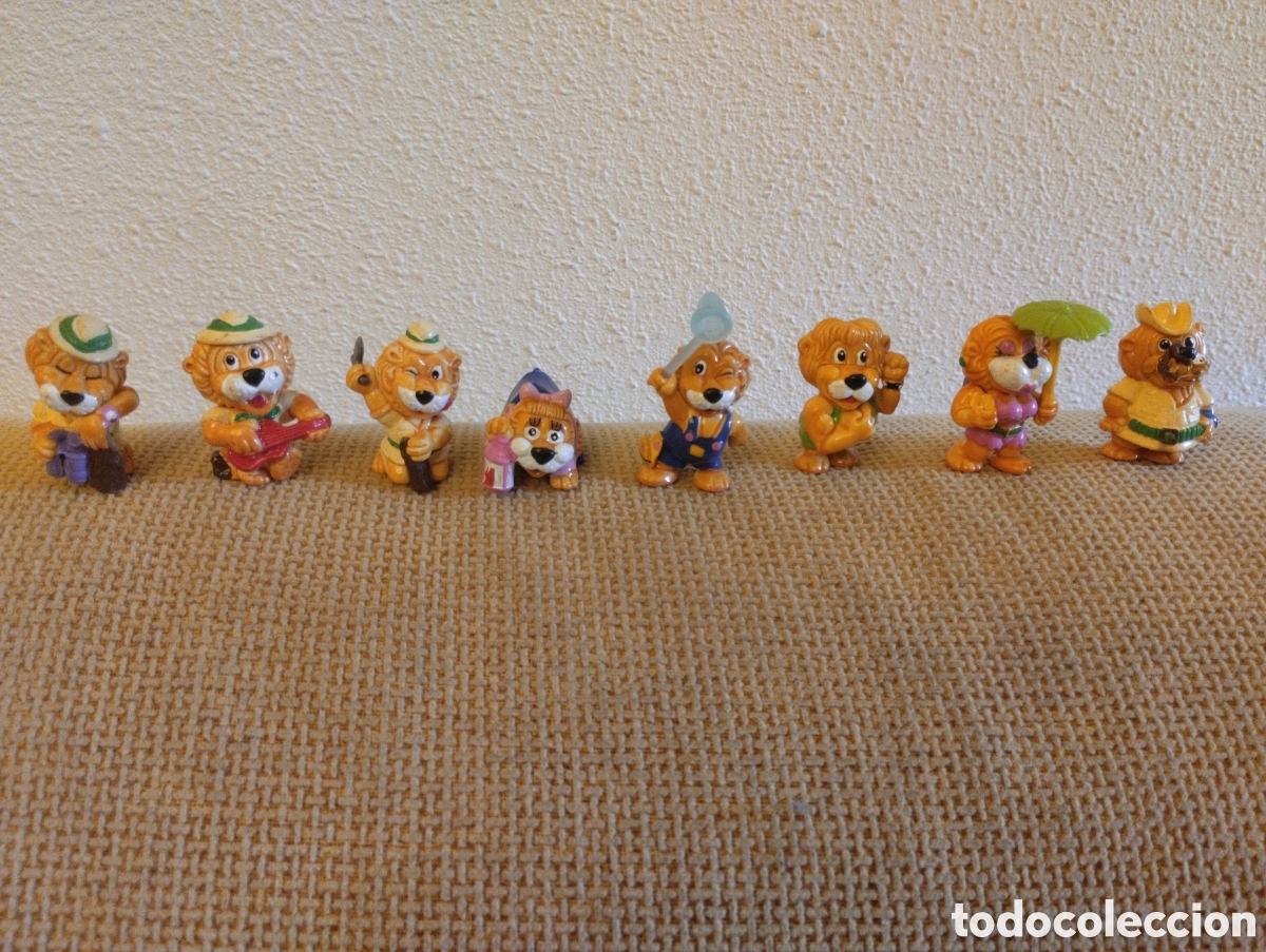 Figuras de Goma Kinder: Lote de mu&ntilde;equitos Kinder leones