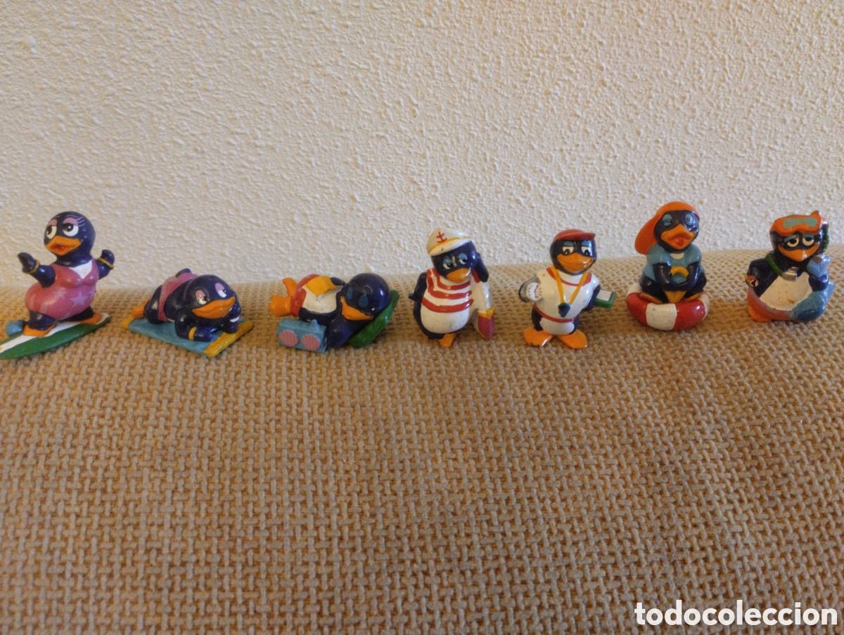 Figuras de Goma Kinder: Lote de mu&ntilde;equitos Kinder Ping&uuml;inos