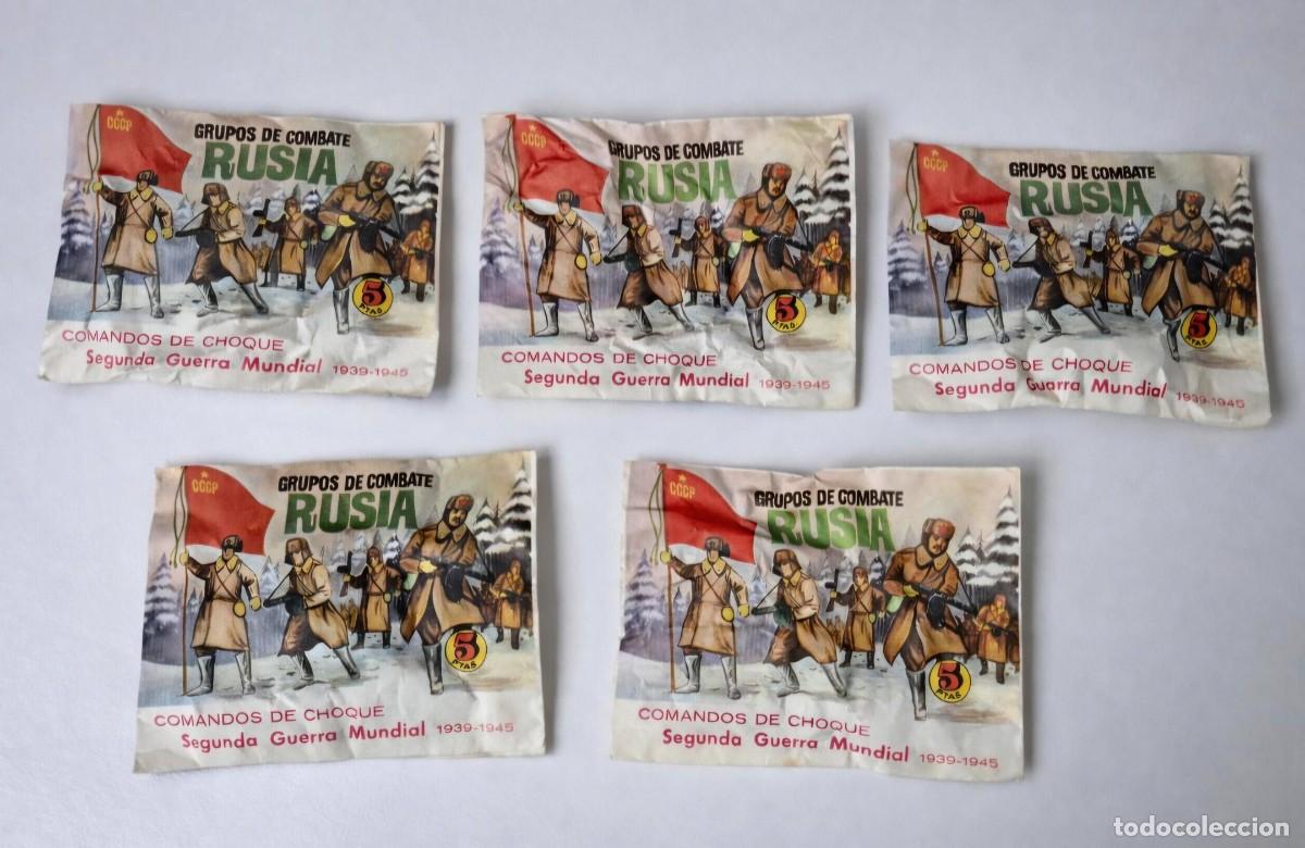 Figuras de Goma y PVC: MONTAPLEX LOTE 5 SOBRES ORIGINALES GRUPO COMBATE RUSIA SIN ABRIR 2WW montaman URSS CCCP SOLDADOS