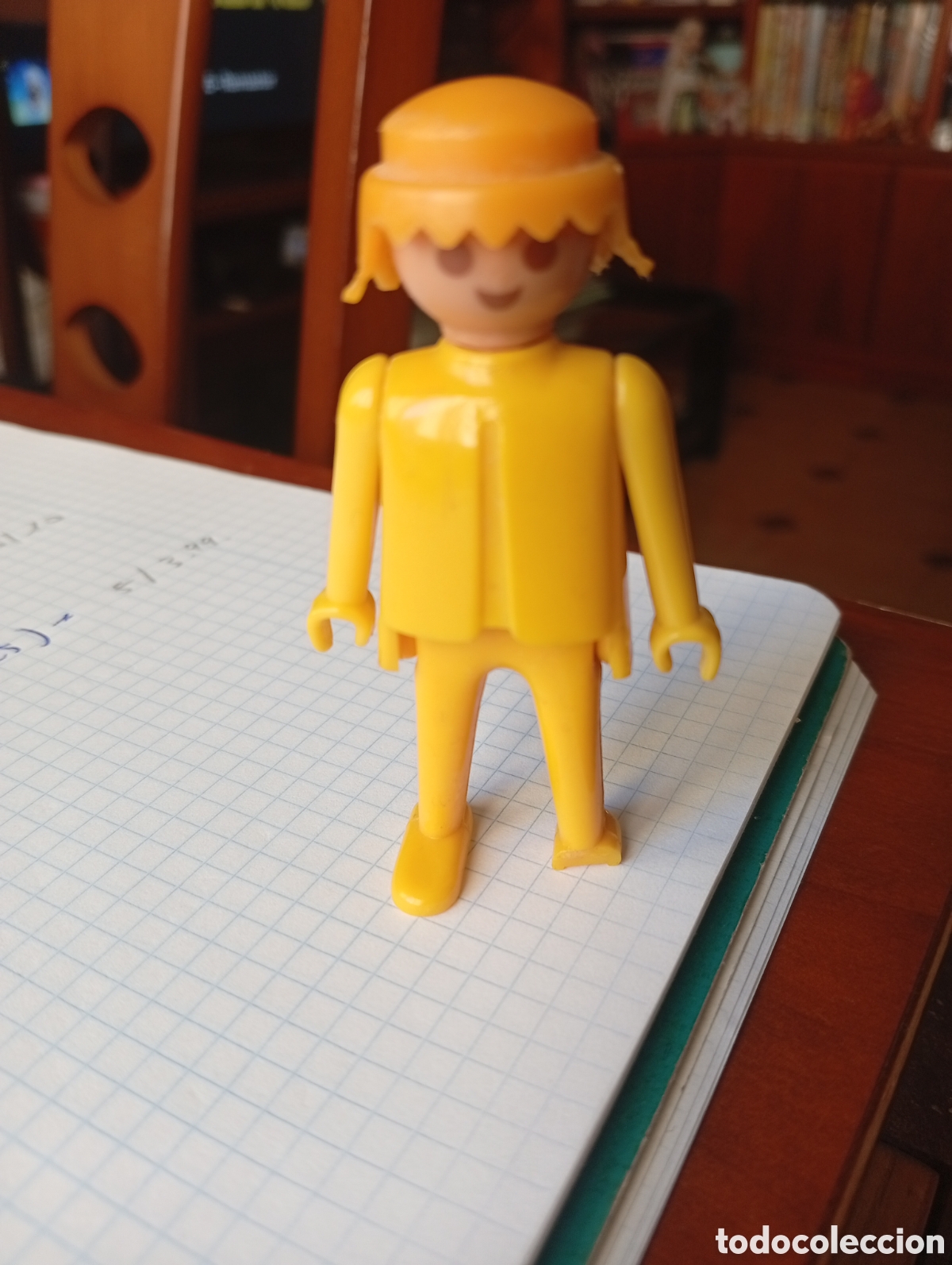 Figuras de Goma y PVC: MU&Ntilde;ECO FIGURA PLAYMOBIL CLICK FAMOSA 1974 GEOBRA 1 &ordf; GENERACION MANOS FIJAS AMARILLO