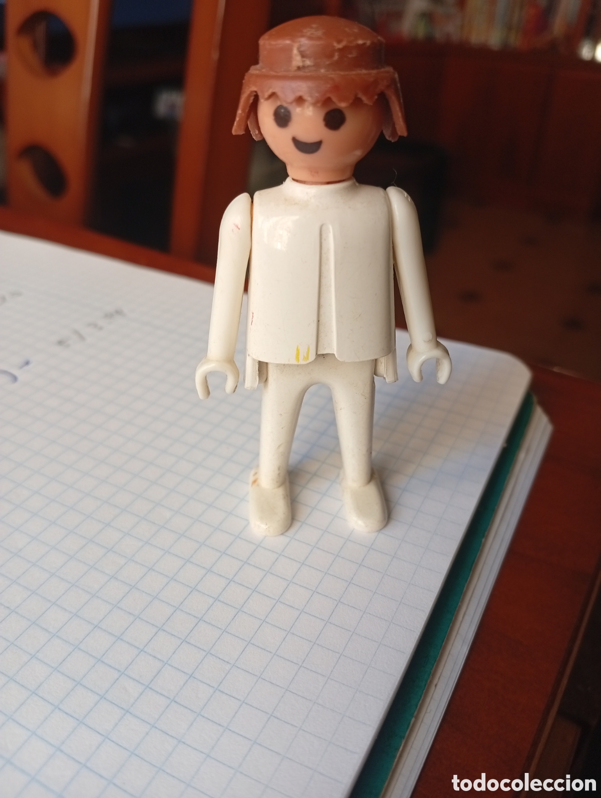 Figuras de Goma y PVC: MU&Ntilde;ECO FIGURA PLAYMOBIL CLICK FAMOSA 1974 GEOBRA 1 &ordf; GENERACION MANOS FIJAS BLANCO CASTA&Ntilde;O