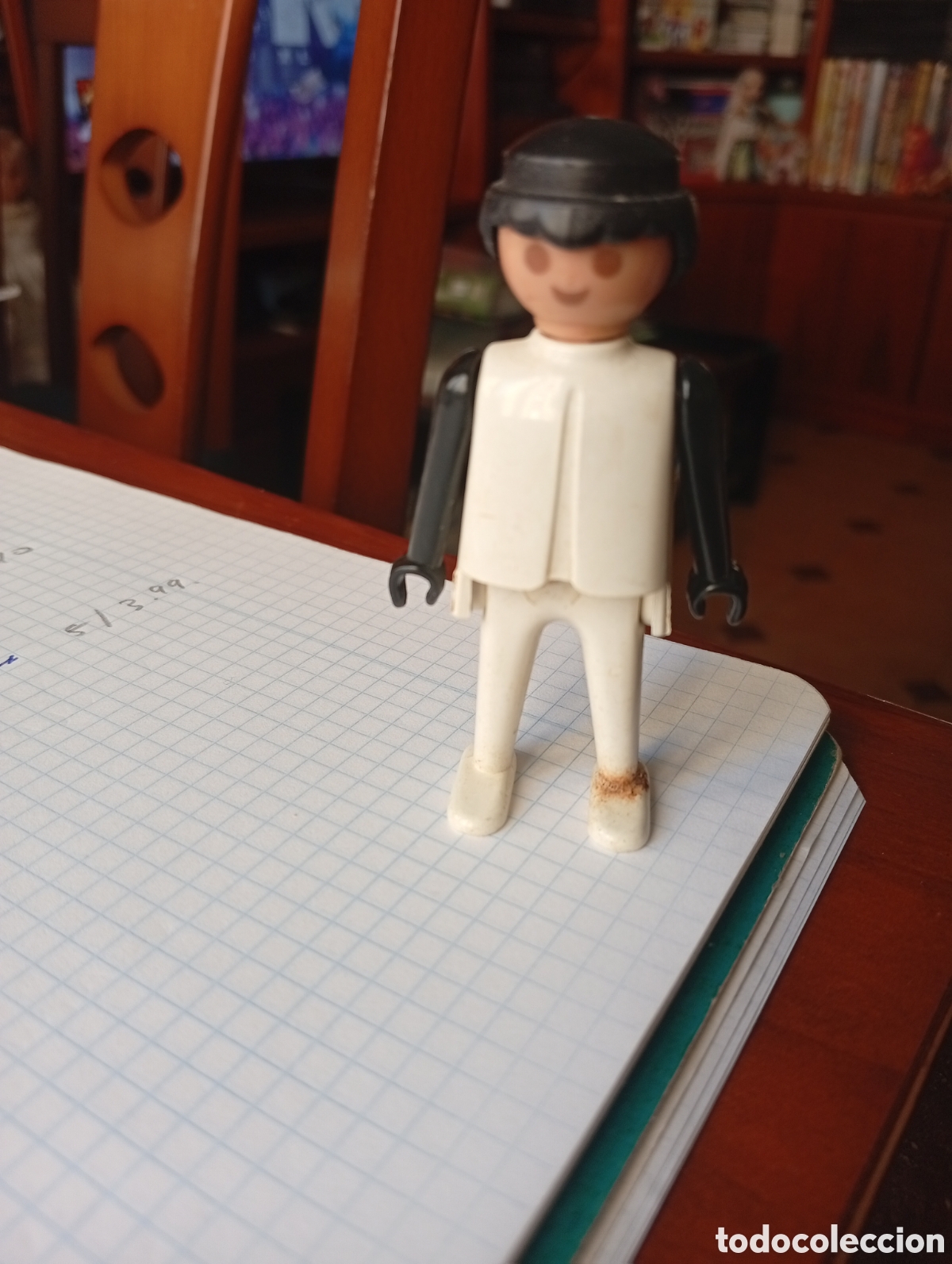 Figuras de Goma y PVC: MU&Ntilde;ECO FIGURA PLAYMOBIL CLICK FAMOSA 1974 GEOBRA 1 &ordf; GENERACION MANOS FIJAS BLANCO BRAZOS NEGROS MOR