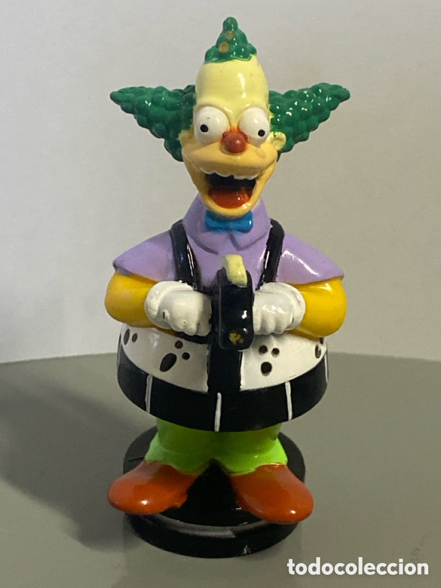 Figuras de Goma y PVC: FIGURA AJEDREZ NEGRA CABALLO KRUSTY EL PAYASO MATT GROENING TM & FOX 2001 SIMPSONS