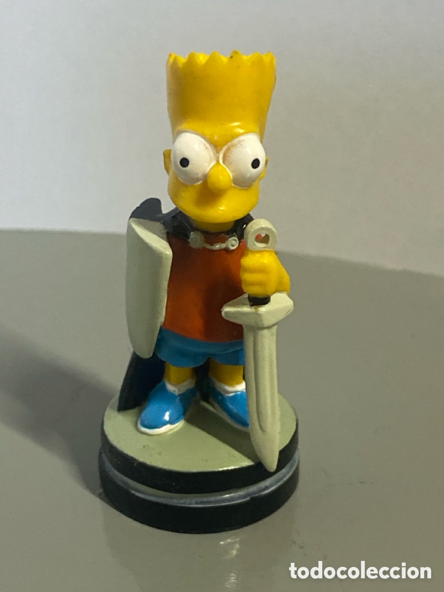 Rubber and PVC Figures: FIGURA AJEDREZ PEON NEGRO MATT GROENING TM & FOX 2001 SIMPSONS BART