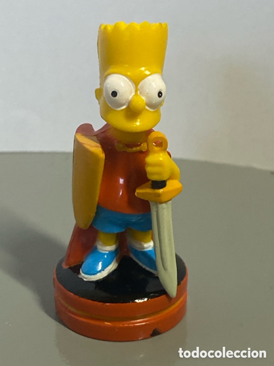 Rubber and PVC Figures: FIGURA AJEDREZ PEON ROJO MATT GROENING TM & FOX 2001 SIMPSONS BART