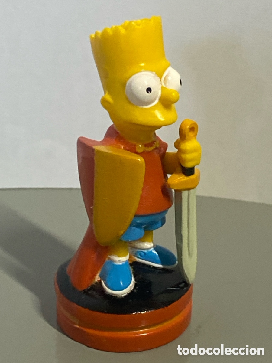 Rubber and PVC Figures: FIGURA AJEDREZ PEON ROJO MATT GROENING TM & FOX 2001 SIMPSONS BART