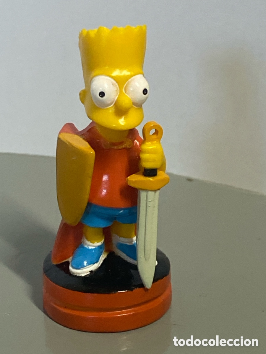 Rubber and PVC Figures: FIGURA AJEDREZ PEON ROJO MATT GROENING TM & FOX 2001 SIMPSONS BART