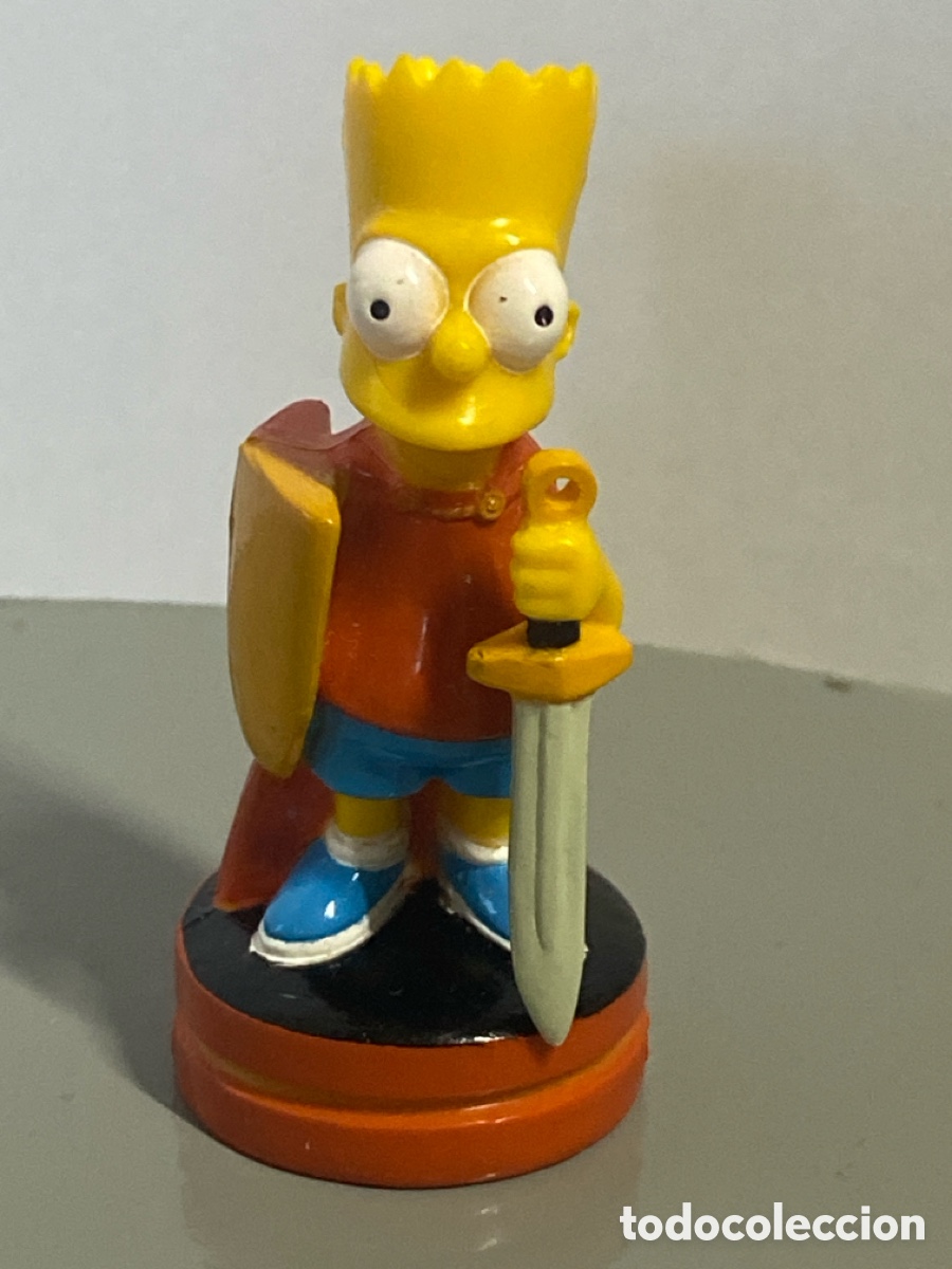 Gummi- und PVC-Figuren: FIGURA AJEDREZ PEON ROJO MATT GROENING TM & FOX 2001 SIMPSONS BART