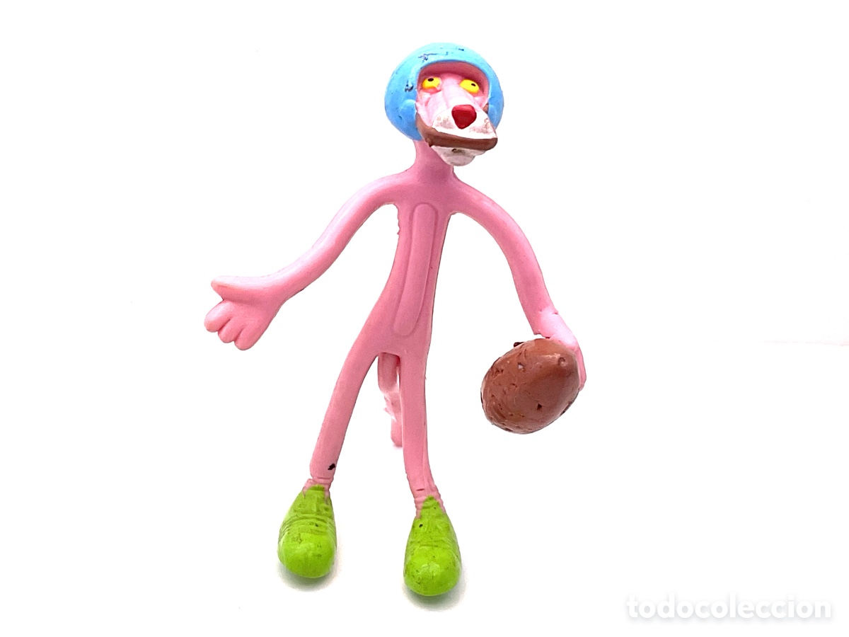 Figuras de Goma y PVC: FIGURA DE LA PANTERA ROSA . JUGADOR DE RUGBI . FLEXIBLE.