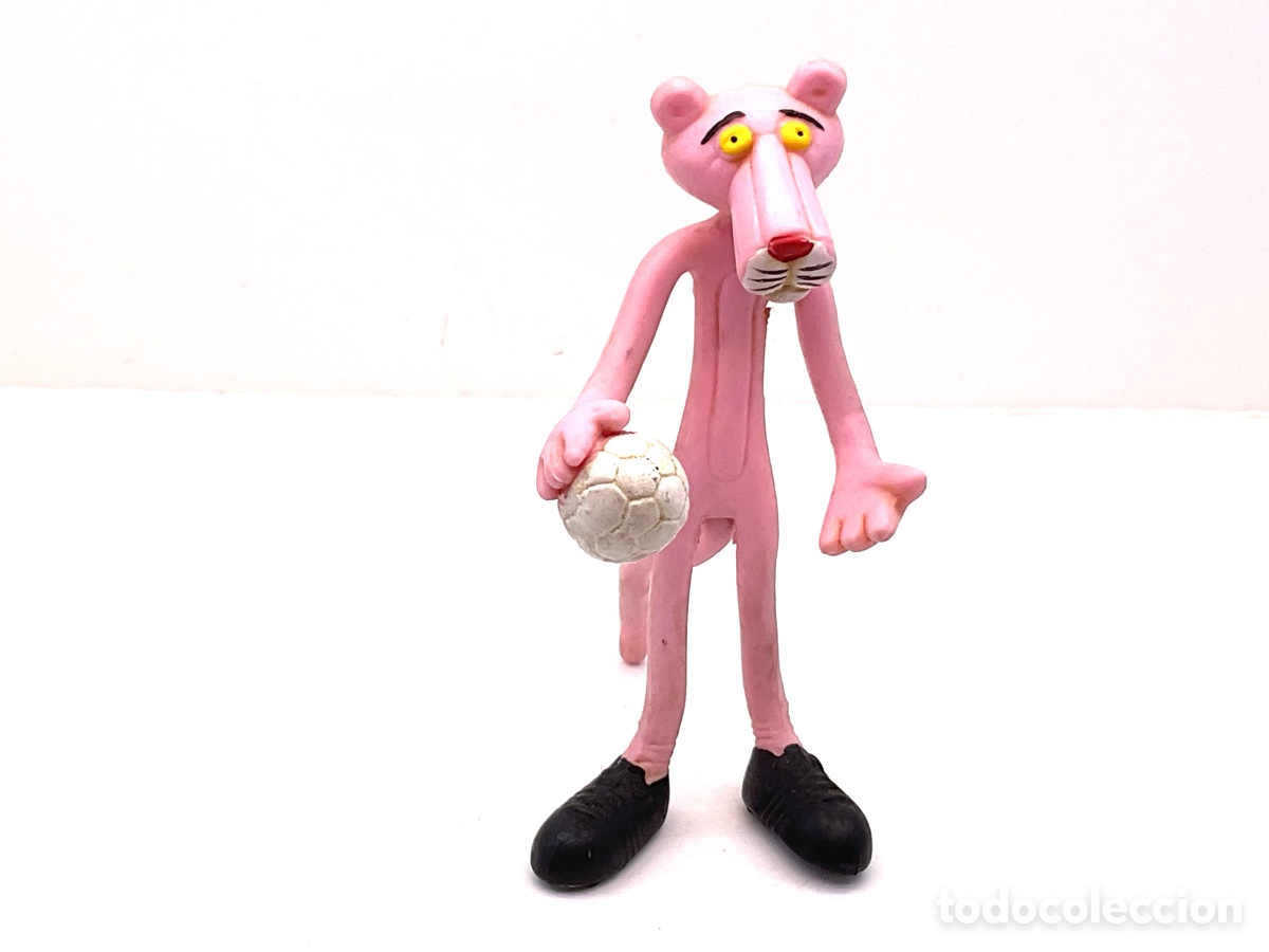 Figuras de Goma y PVC: FIGURA DE LA PANTERA ROSA JUGADOR DE FUTBOL . FLEXIBLE.