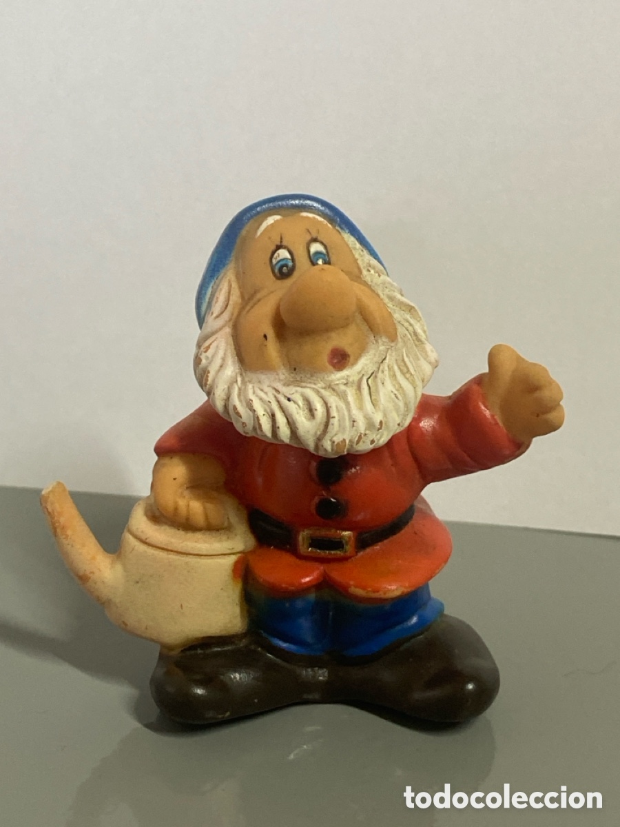 Figuras de Goma y PVC: Figura 7 cm Mocoso de goma blanca tipo chifle de Blanca nieve y los 7 enanitos