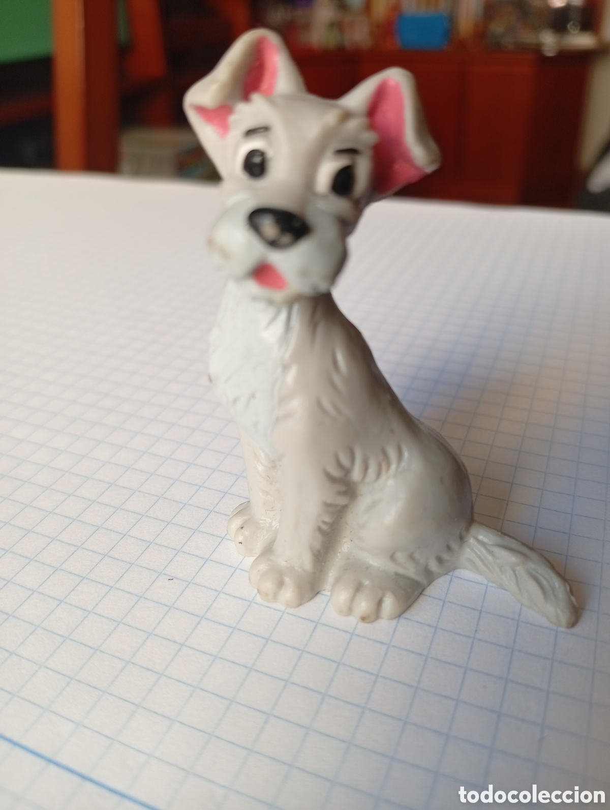 Figuras de Goma y PVC: MU&Ntilde;ECO FIGURA PVC PERRO VAGABUNDO LA DAMA Y EL VAGABUNDO DISNEY BULLY 1982 GRIS