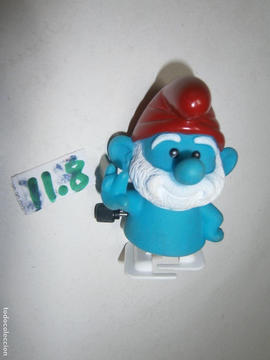 Figuras de Goma y PVC: FIGURA DE DIBUJOS ANIMADOS - PITUFO A CUERDA