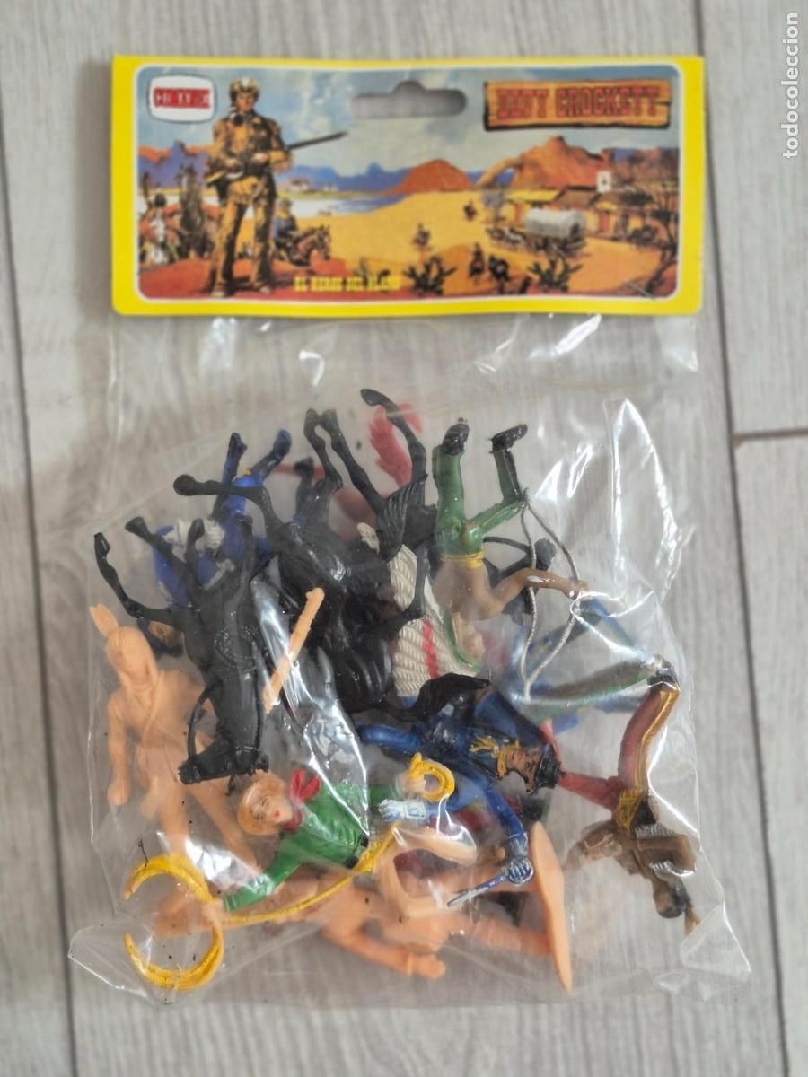 Figuras de goma y PVC: COMANSI ORIGINAL BOLSA OESTE AMERICANO DAVY CROCKET FAR WEST INDIOS VAQUEROS - Foto 1