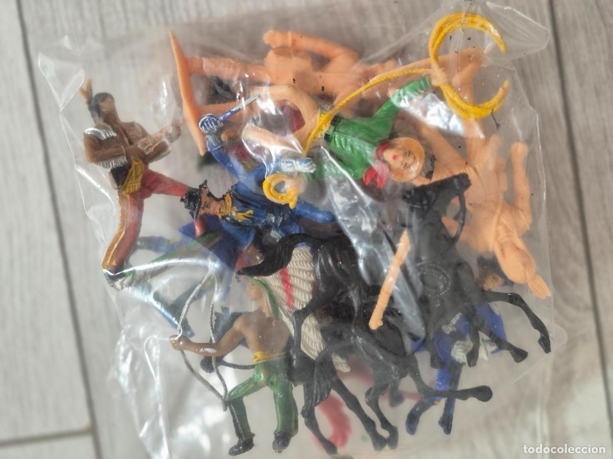 Figuras de goma y PVC: COMANSI ORIGINAL BOLSA OESTE AMERICANO DAVY CROCKET FAR WEST INDIOS VAQUEROS - Foto 2