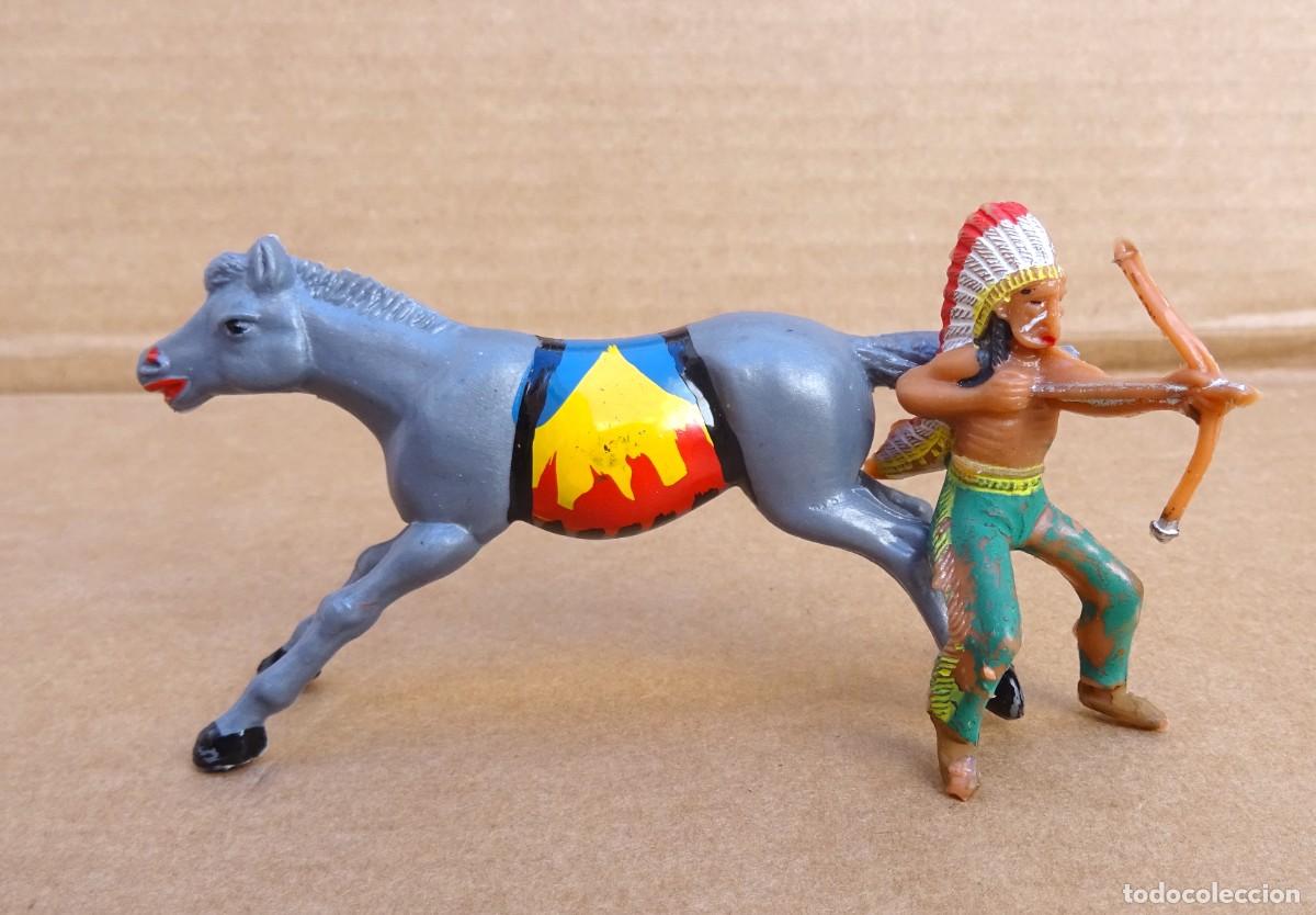 Figuras de goma y PVC: REAMSA INDIO CON CON CABALLO 2 - Foto 1