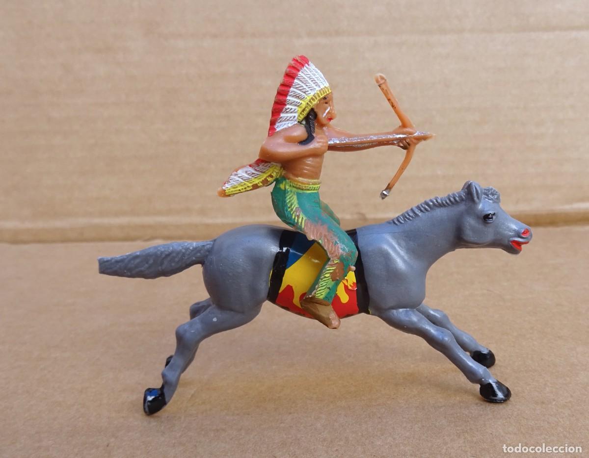 Figuras de goma y PVC: REAMSA INDIO CON CON CABALLO 2 - Foto 2