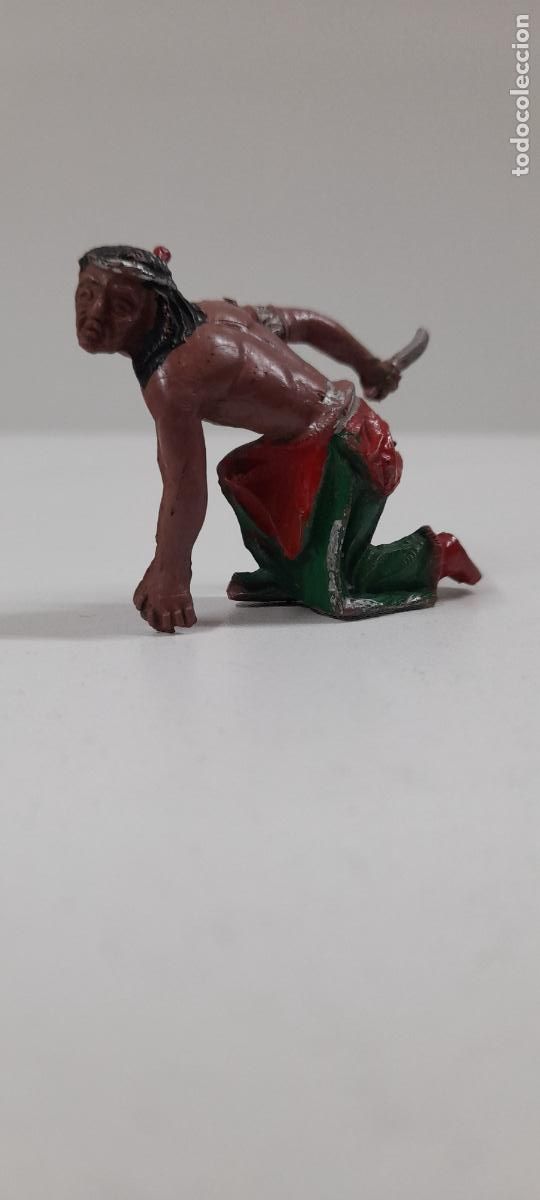 Figuras de Goma y PVC: GUERRERO INDIO ATACANDO . REALIZADO POR LAFREDO . ORIGINAL A&Ntilde;OS 50 EN GOMA