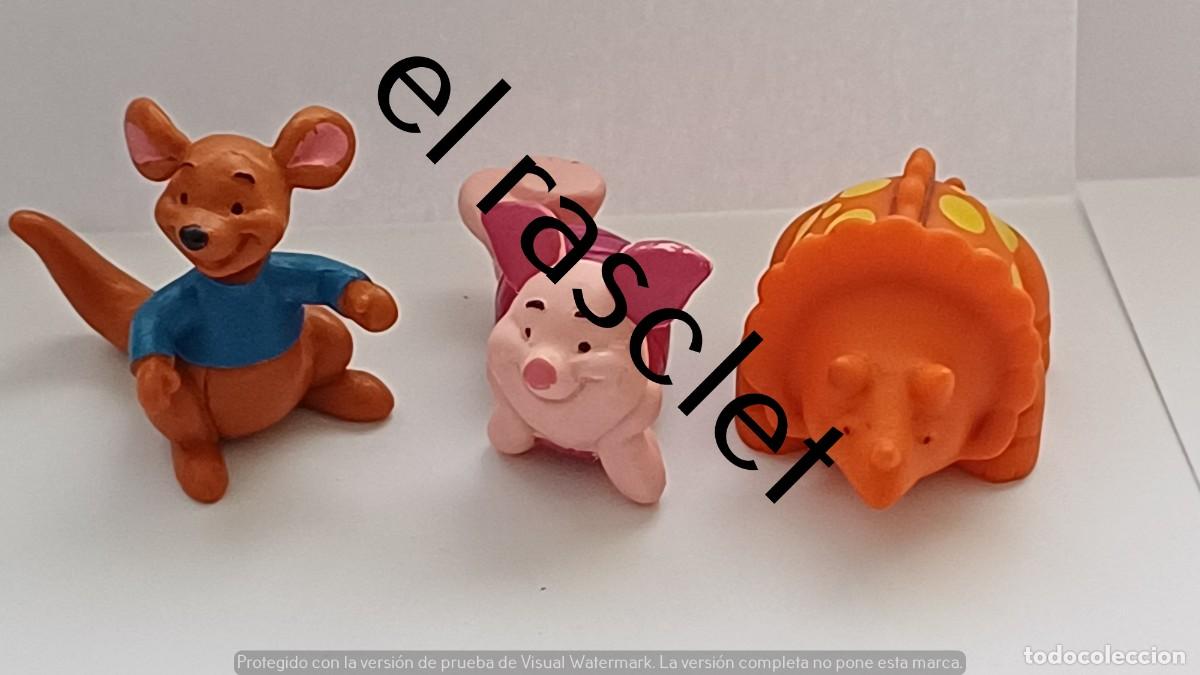 Figuras de Goma y PVC: LOTE DE 3 FIGURAS DE PVC : CANGURO Y CERDITO DE VINNIE THE POOH Y SACAPUNTAS EN FORMA ERIZO