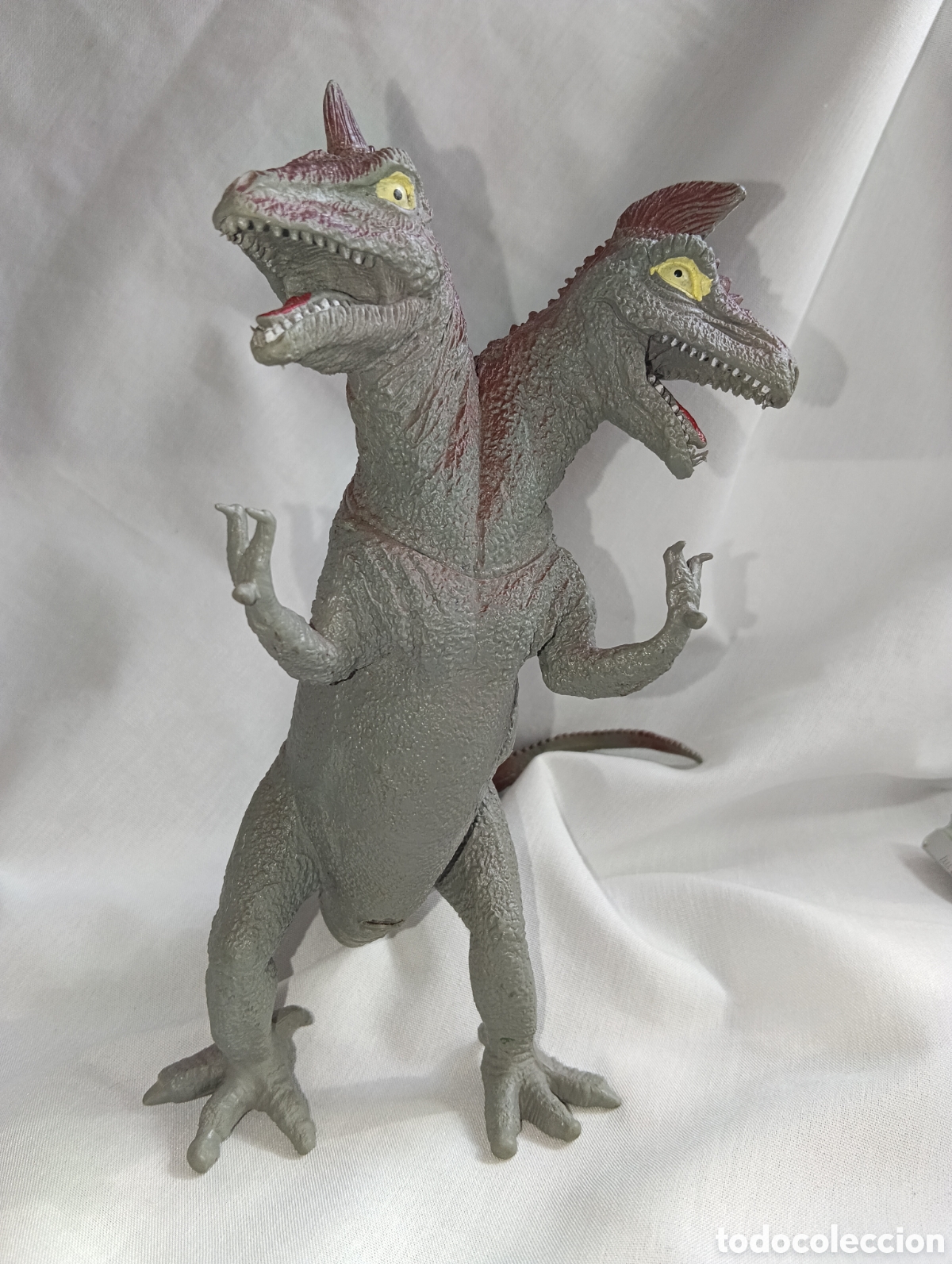 Figuras de Goma y PVC: Kaiju Godzilla dos cabezas. Monstruo prehist&oacute;rico. Dinosaurio. Ultraman. Con silbador. 20 cm