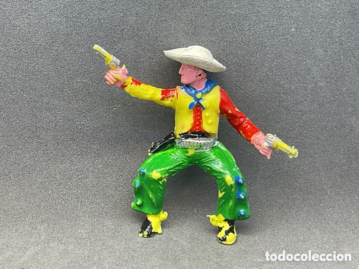 Figuras de Goma y PVC: ANTIGUA FIGURA DEL OESTE EN PL&Aacute;STICO. COWBOY DE SOTORRES CON SOMBRERO EN GOMA DESMONTABLE.