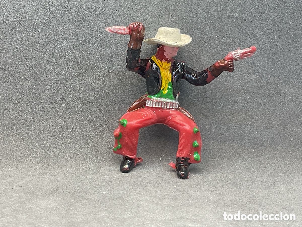 Figuras de Goma y PVC: ANTIGUA FIGURA DEL OESTE EN PL&Aacute;STICO. COWBOY DE SOTORRES CON SOMBRERO EN GOMA DESMONTABLE.