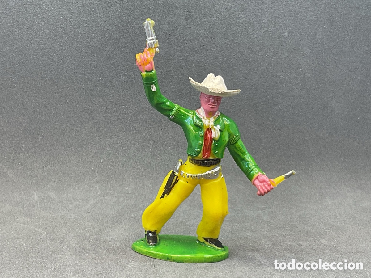 Figuras de Goma y PVC: ANTIGUA FIGURA DEL OESTE EN PL&Aacute;STICO. COWBOY DE SOTORRES CON SOMBRERO EN GOMA DESMONTABLE.