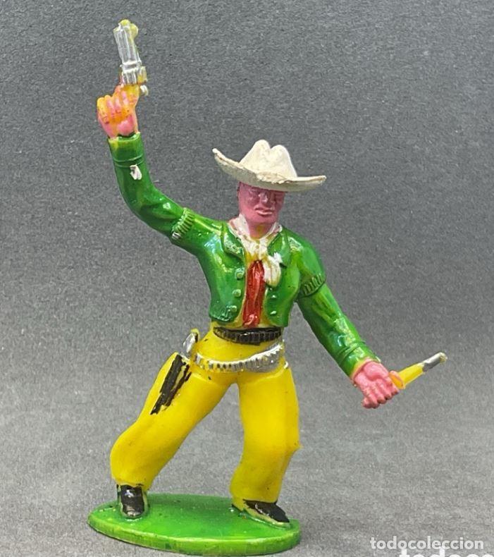 Figuras de Goma y PVC: ANTIGUA FIGURA DEL OESTE EN PL&Aacute;STICO. COWBOY DE SOTORRES CON SOMBRERO EN GOMA DESMONTABLE.