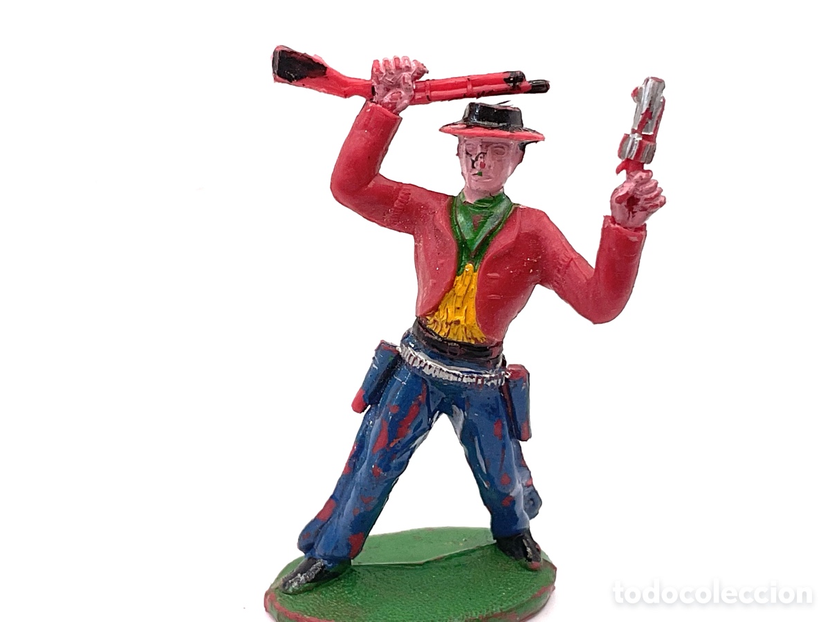 Figuras de Goma y PVC: ANTIGUA FIGURA DEL OESTE EN PL&Aacute;STICO. COWBOY DE SOTORRES .
