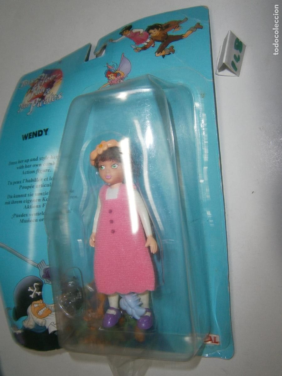 Figuras de Goma y PVC: ANTIGUO BLISTER FIGURA DE DIBUJOS ANIMADOS - PETER PAN Y LOS PIRATAS - WENDY