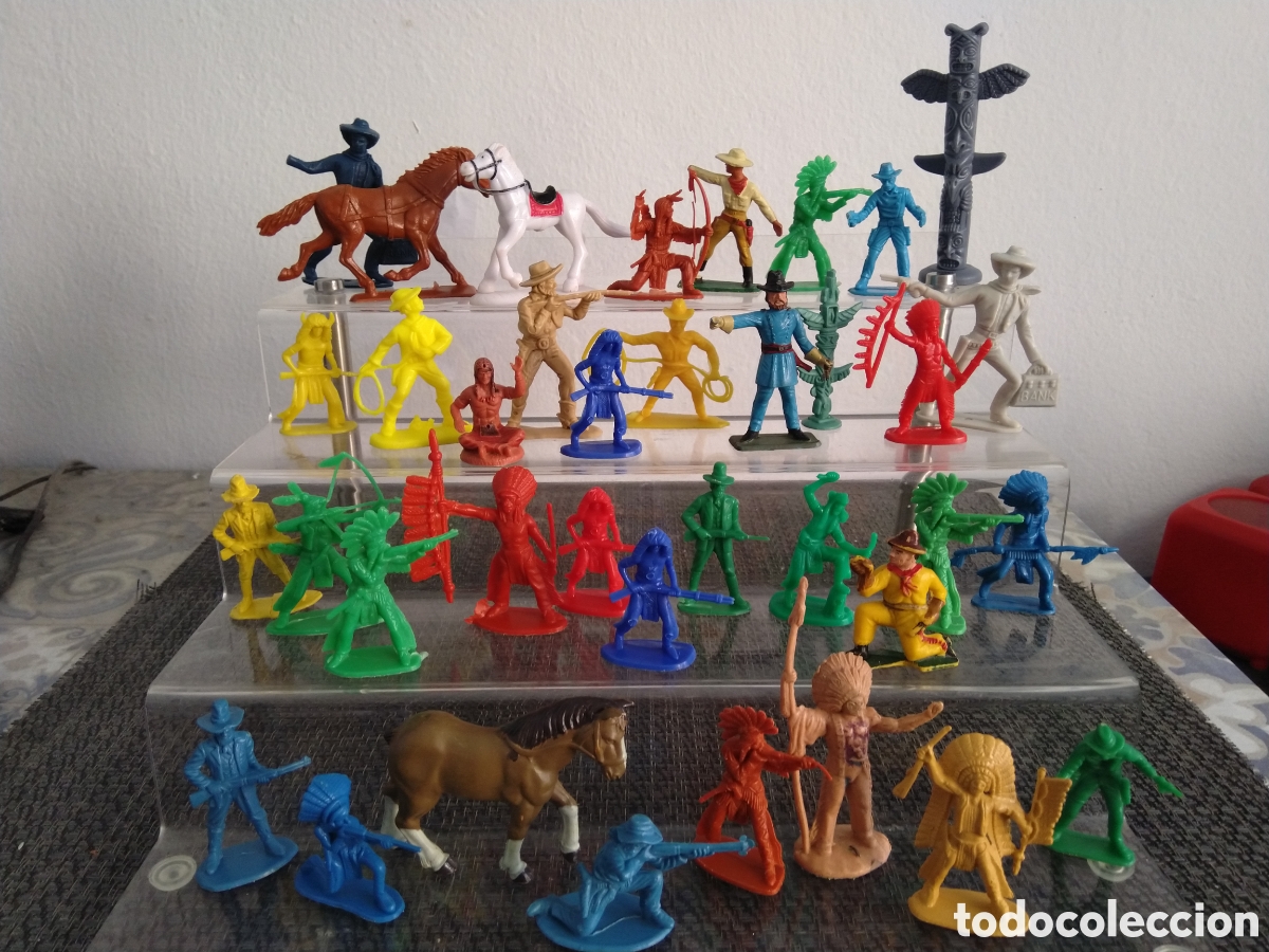 Figuras de Goma y PVC: FIGURAS PVC JECSAN ?LAFREDO ?PECH ?MONTAPLEX ?REAMSA? INDIOS COWBOYS CABALLOS TOTEM