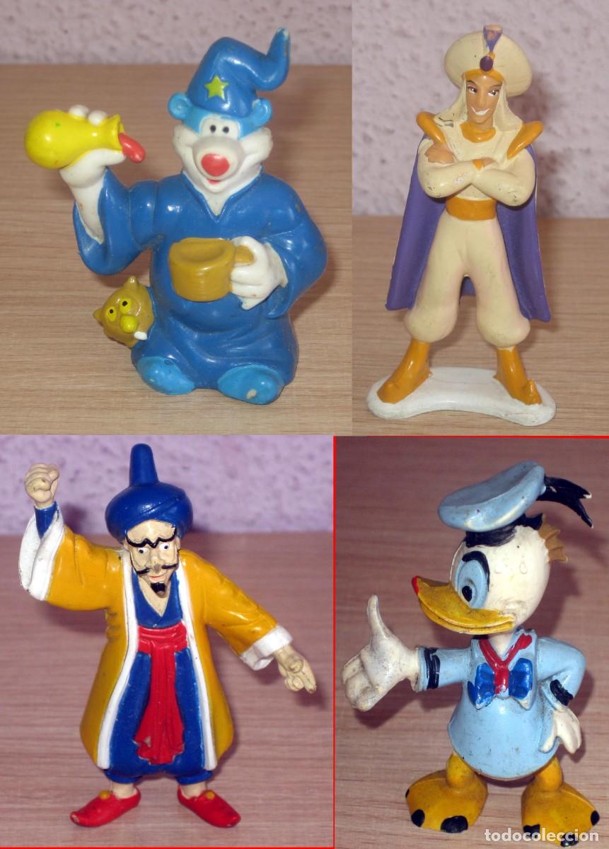Rubber and PVC Figures: DISNEY 4 FIGURA DE GOMA DONALD ,ALADIN POR 1 &euro; SUBASTA