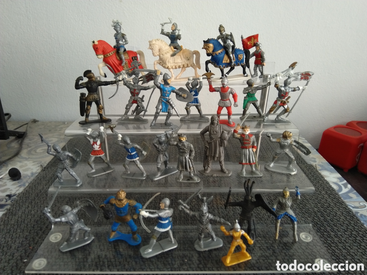 Figuras de Goma y PVC: FIGURAS PVC JECSAN ?LAFREDO ?PECH ?MONTAPLEX ?REAMSA? SOLDADOS MEDIEVALES CABALLOS CABALLEROS