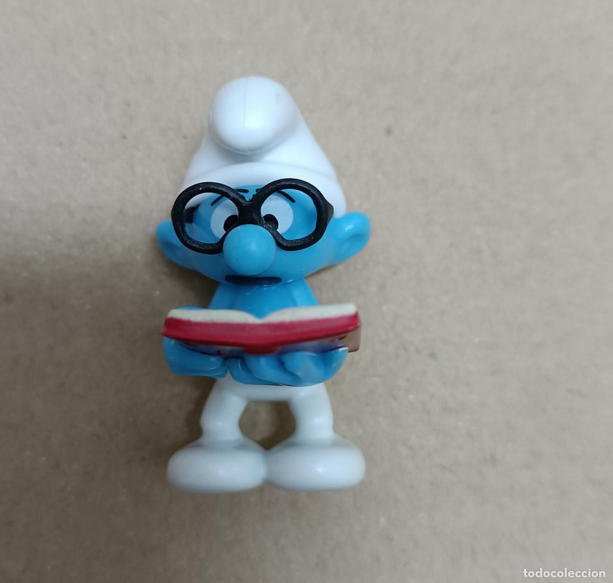 Figuras de Goma Kinder: kinder pitufo libro gafas filosfo gafotas mu&ntilde;eco figurita mu&ntilde;equito figura smurf lector lectura