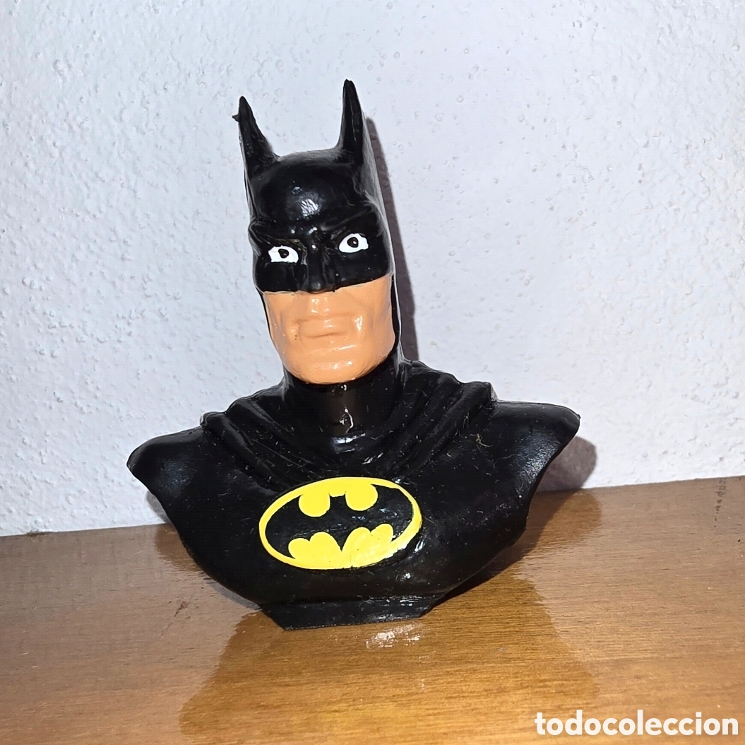 Figuras de Goma y PVC: Figura pvc goma maciza busto Batman Bully del a&ntilde;o 79 DC Comics mu&ntilde;eco superh&eacute;roe nuevo
