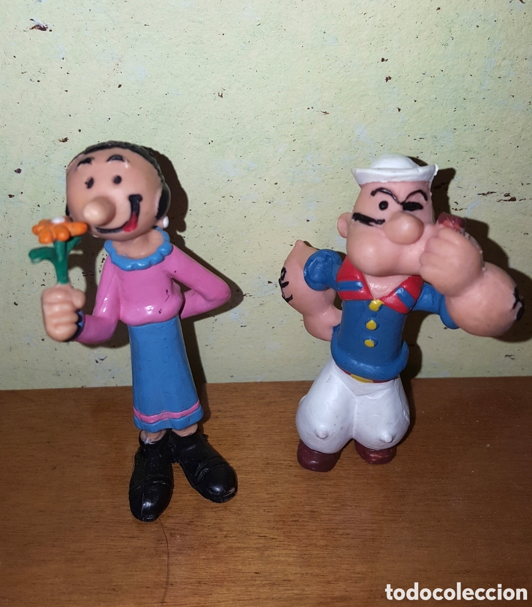 Figuras de Goma y PVC: Lote figuras pvc goma Popeye y Olivia Comics Spain mu&ntilde;ecos dibujos animados colecci&oacute;n a&ntilde;os 80 90