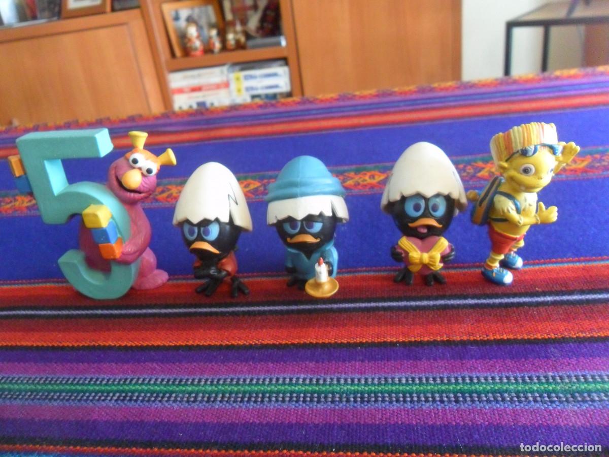 Figuras de Goma y PVC: 3 FIGURA CALIMERO PLASTOY 2002, HONKER N&ordm; 5 BARRIO S&Eacute;SAMO APPLAUSE. REGALO LOS LUNNIS YOLANDA.