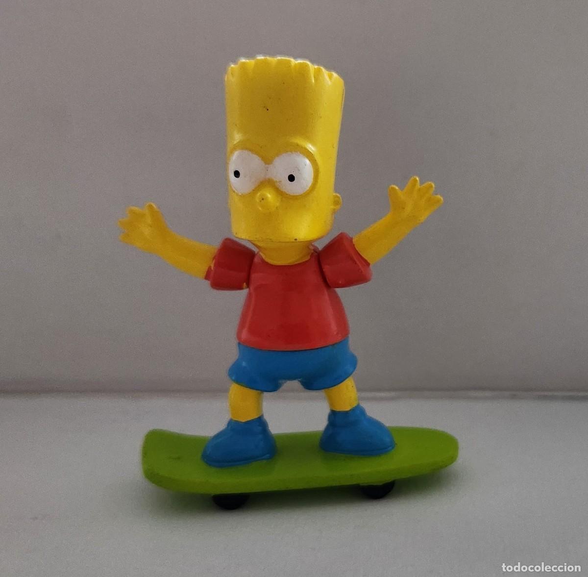 Figuras de Goma y PVC: BART con Skate - LOS SIMPSONS promo Miniatura Huevo de Chocolate JACK Argentina 2004 Matt Groening