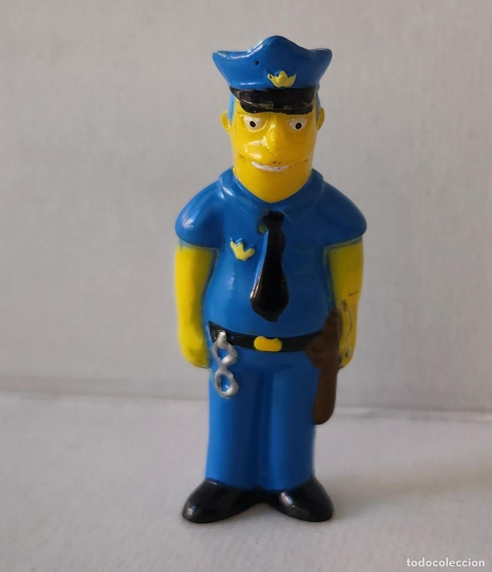 Figuras de Goma y PVC: EDDIE Policia - LOS SIMPSONS promo Miniatura Huevo de Chocolate JACK Argentina 2007 Matt Groening