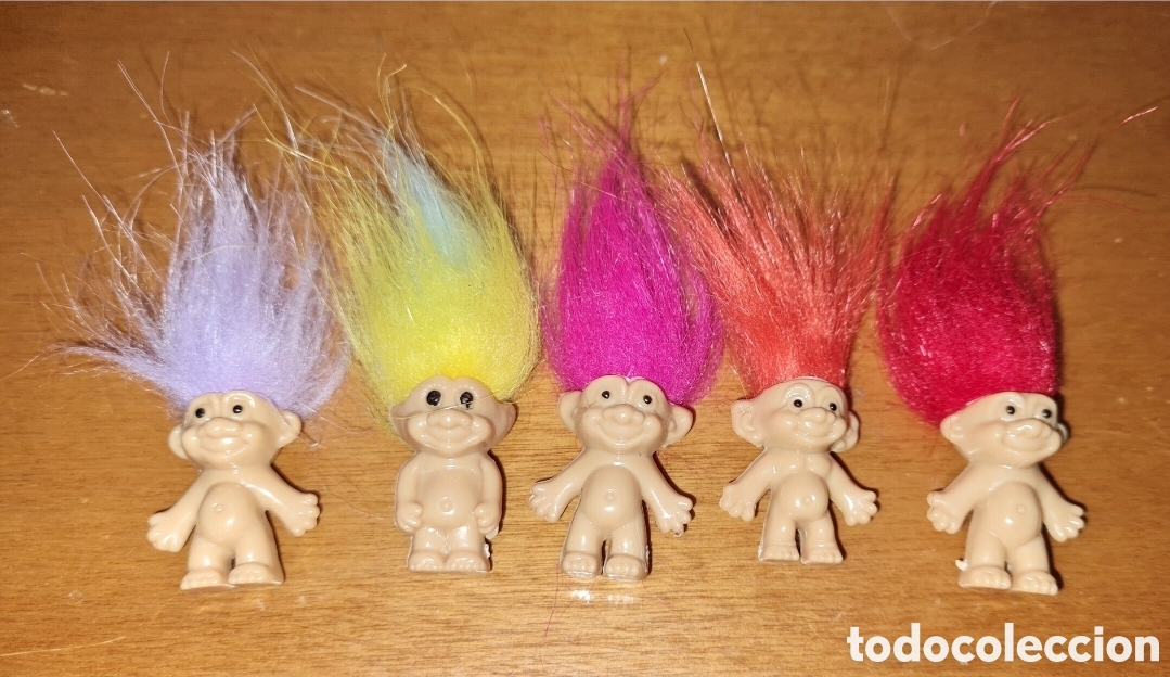 Figuras de Goma y PVC: Figuras Trol Trols pelo colores pl&aacute;stico peque&ntilde;as mu&ntilde;ecos
