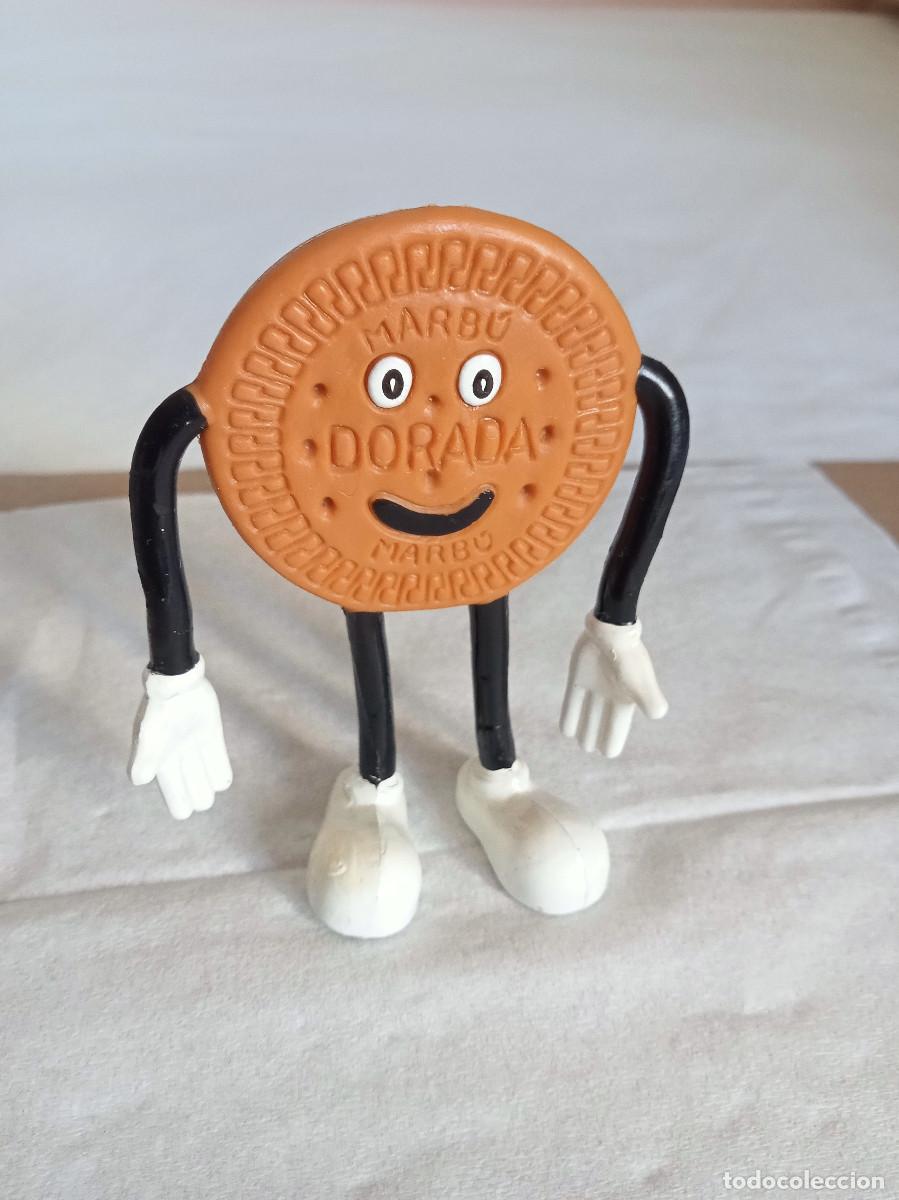 Figuras de Goma y PVC: Figura promocional Galletas Marb&uacute; Dorada PVC