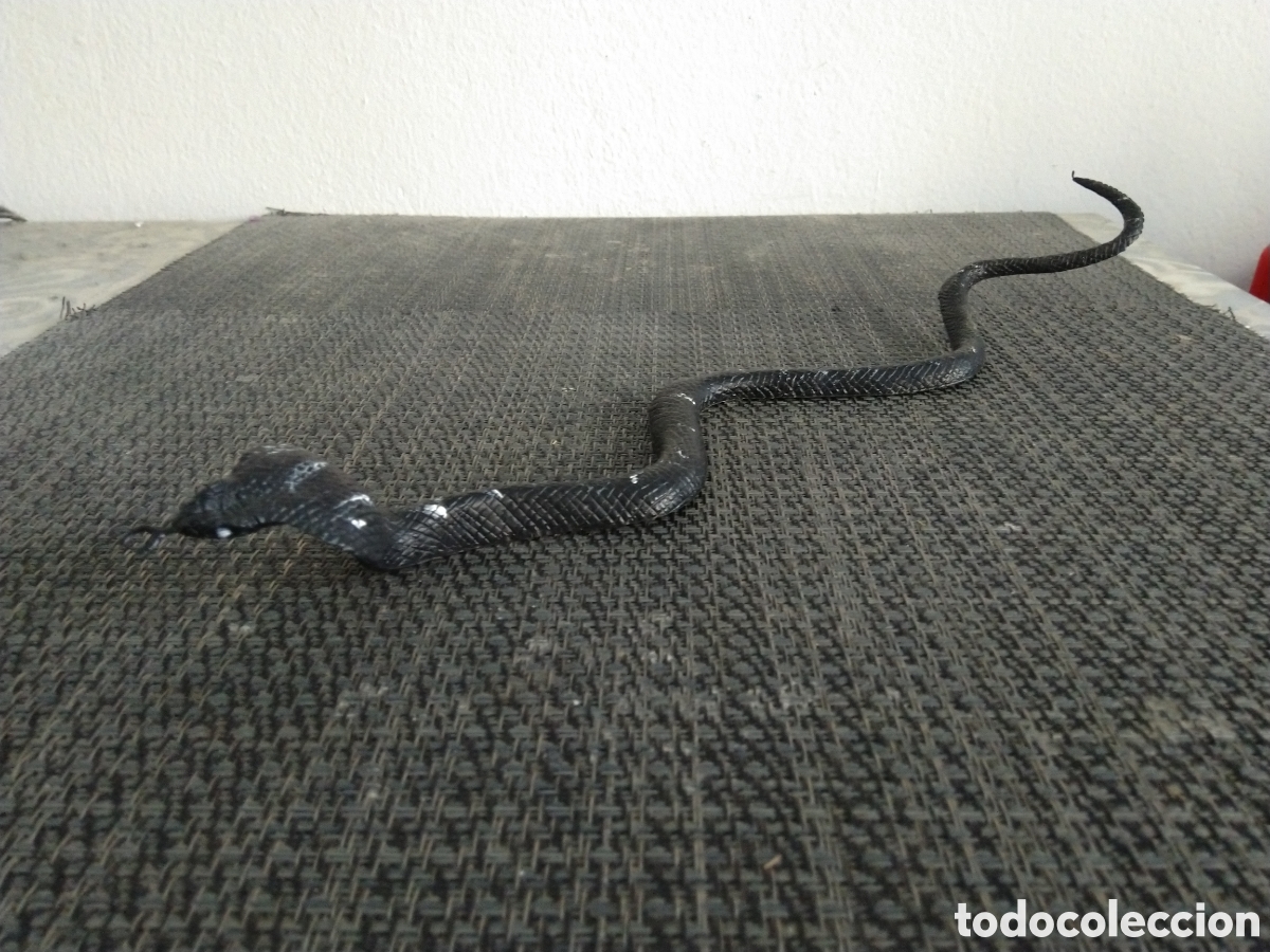 Figuras de Goma y PVC: FIGURA PVC COBRA NEGRA ANTIGUA VINTAGE