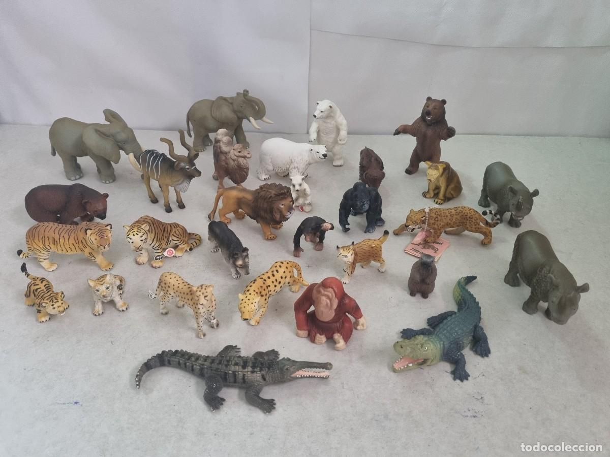 Figuras de Goma y PVC: Lote de 29 animales Schleich