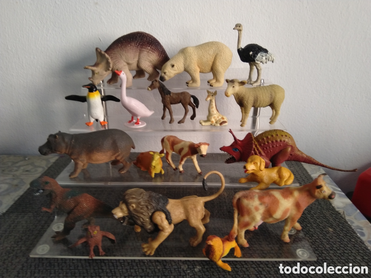 Figuras de Goma y PVC: FIGURAS PVC ANIMALES VARIADOS SIN MARCA OSO HIPOP&Oacute;TAMO AVESTRUZ CABALLO PERRO...