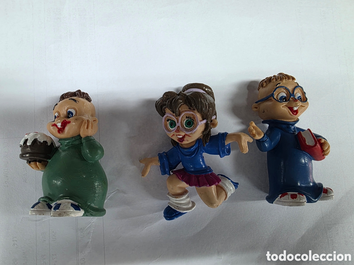 Figuras de Goma y PVC: Tres figura C&oacute;mic spain alvin y las ardillas