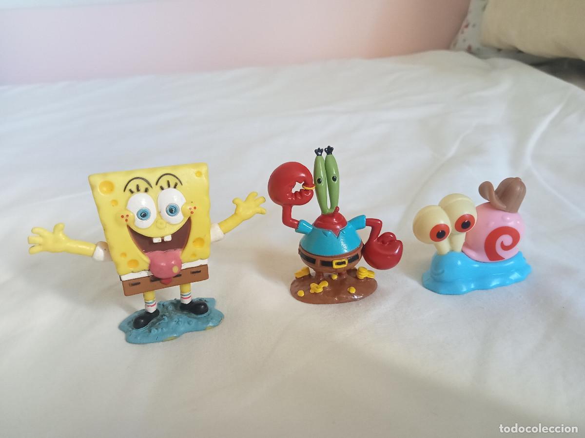 Figuras de Goma y PVC: Bob Esponja figuras PVC Bob Esponja, Se&ntilde;or Cangrejo y Gary Bullyland