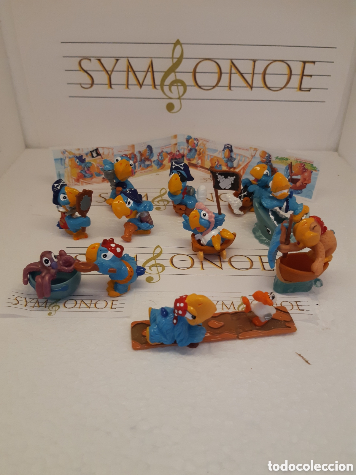 Figuras de Goma Kinder: Colecci&oacute;n completa Kinder Sorpresa papagayo pirata